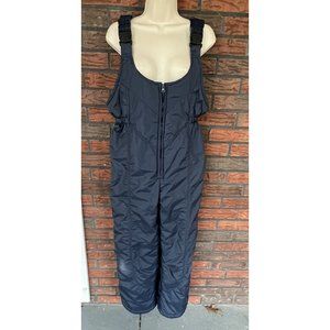 Blue Ski Bibs Size 12 Ladies Zip Front Adjustable Straps Snow Pants Outerwear